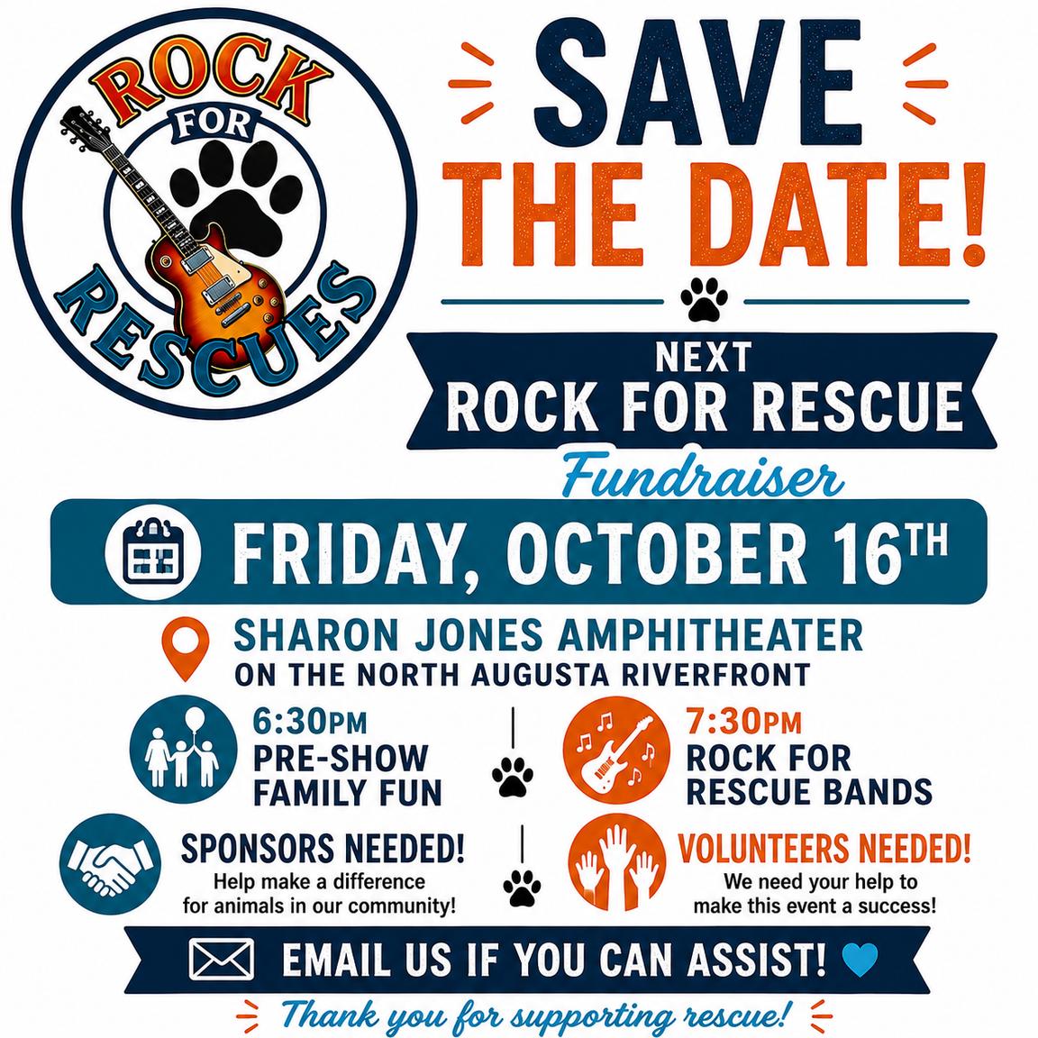 Rock for Rescue Concert - Benefit for Friends of North Augusta Animals