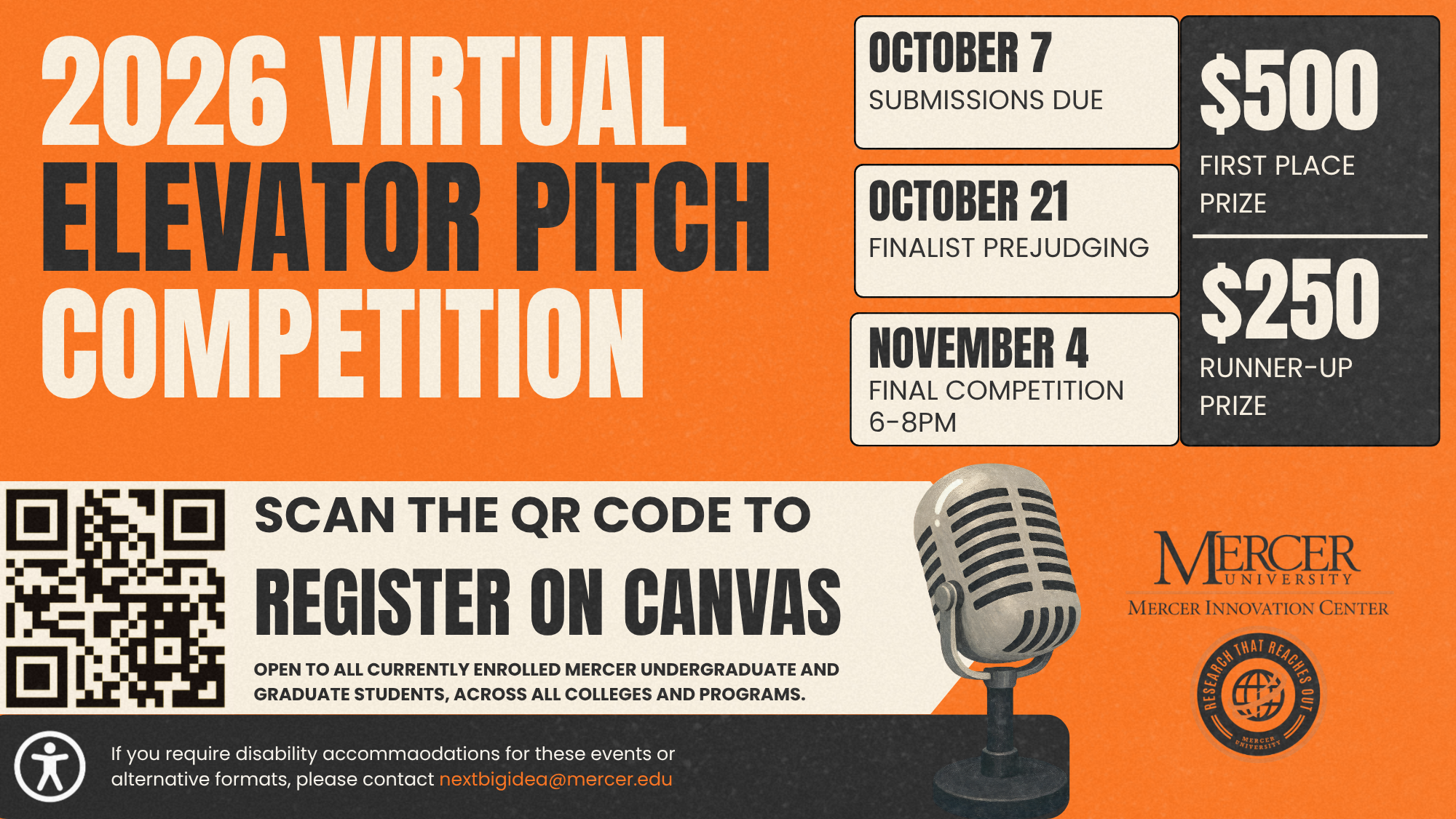 Mercer University Virtual Elevator Pitch Competition